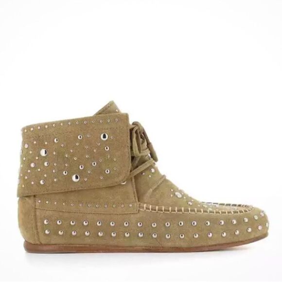Zadig & Voltaire Desert Boot Santa Fe Dream Studs Suede Leather Festival Sz - Picture 5 of 16